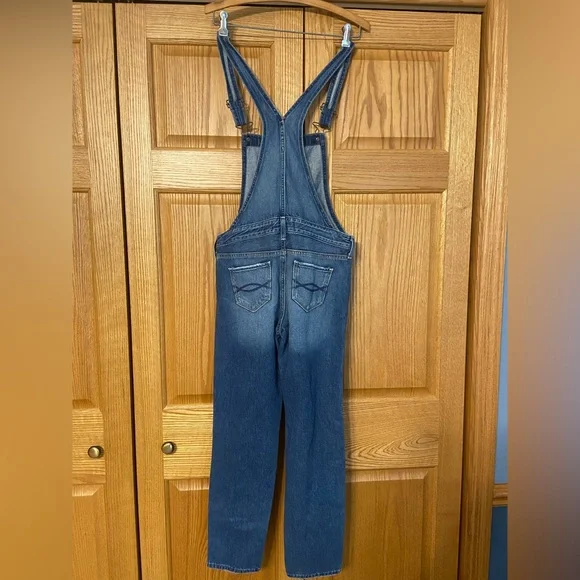 Abercrombie Kids Girls Denim Blue Jean Overalls Size XL - Picture 2 of 5